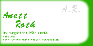 anett roth business card